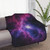 Ethereal Cosmic Voyage - Tan Sherpa Blanket