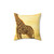 Gentle Giraffe Glow - Spun Polyester Square Pillow