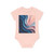 Fluid Harmony Waves - Baby Organic Short Sleeve Bodysuit