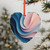 Fluid Harmony Waves - Crystal Glass Ornament