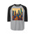 Urban Mosaic - Unisex Three-Quarter Sleeve Raglan Shirt