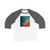 Fractal Harmony Waves - Unisex 3\4 Sleeve Baseball Tee