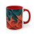 Fractal Harmony Waves - Colorful Accent Mugs, 11oz