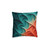 Fractal Harmony Waves - Square Pillow - Pink Back