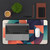 Geometric Resonance - Desk Mat