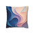 Fluid Geometry Harmony - Square Poly Canvas Pillowcase