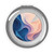 Fluid Geometry Harmony - Compact Travel Mirror