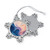 Fluid Geometry Harmony - Pewter Snowflake Ornament
