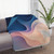 Fluid Geometry Harmony - Tan Sherpa Blanket