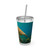 Serene Ocean Whisper - Sunsplash Tumbler with Straw, 16oz