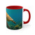 Serene Ocean Whisper - Colorful Accent Mugs, 11oz