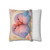 Whimsical Love Birds - Square Poly Canvas Pillowcase