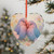 Whimsical Love Birds - Crystal Glass Ornament