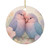 Whimsical Love Birds - Ceramic Ornaments, 2-Side Print