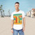 Retro Beach Getaway - Men's Jersey Curved Hem Tee
