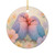 Whimsical Love Birds - Ceramic Ornaments (2-Side Print)
