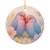 Whimsical Love Birds - Ceramic Ornaments (2-Side Print)