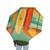 Retro Beach Getaway - Semi-Automatic Foldable Umbrella