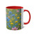 Whimsical Wildflowers - Two-Tone Coffee Mugs, 11oz