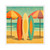 Retro Beach Getaway - Square Stickers