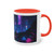 Neon Dreamscape - Two-Tone Coffee Mug, 11oz