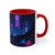 Neon Dreamscape - Colorful Accent Mugs, 11oz