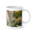 Whimsical Garden Bliss - White Ceramic Mug, 11oz