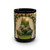 Whimsical Garden Bliss - Black Mug, 15oz