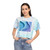Ethereal Wave Symphony - Women's Tie-Dye Crop Tee