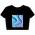 Ethereal Wave Symphony - Women’s Poly-Cotton Crop Tee