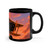 Vintage Flight Elegance - Black Coffee Mug, 11oz