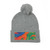 Whimsical Brushstrokes - Pom-Pom Knit Cap (Embroidery)
