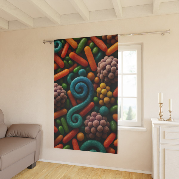 Microbial Cosmos - Window Curtains (1 Piece)