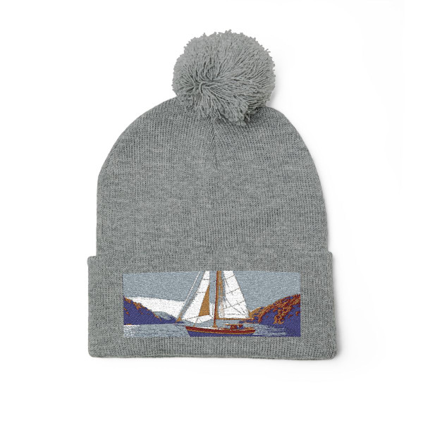 Sailor's Dream - Pom-Pom Knit Cap (Embroidery)