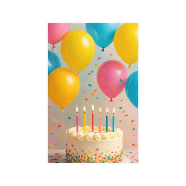 Joyful Birthday Bash - Vertical and Horizontal Matte Posters