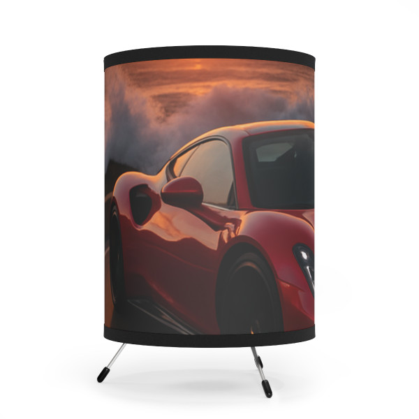 Speed and Elegance - Tripod Lamp with High-Res Printed Shade, US\CA plug Speed and Elegance - Tripod Lamp with High-Res Printed Shade, US\CA plug