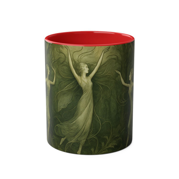 Ethereal Forest Spirits - Two-Tone Coffee Mugs, 11oz