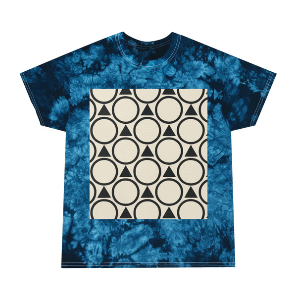 Geometric Symphony - Tie-Dye Tee, Crystal