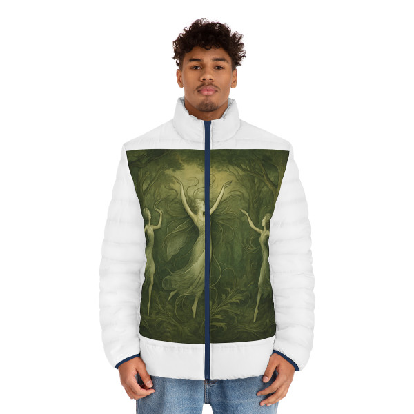 Ethereal Forest Spirits - Men's Puffer Jacket (AOP)
