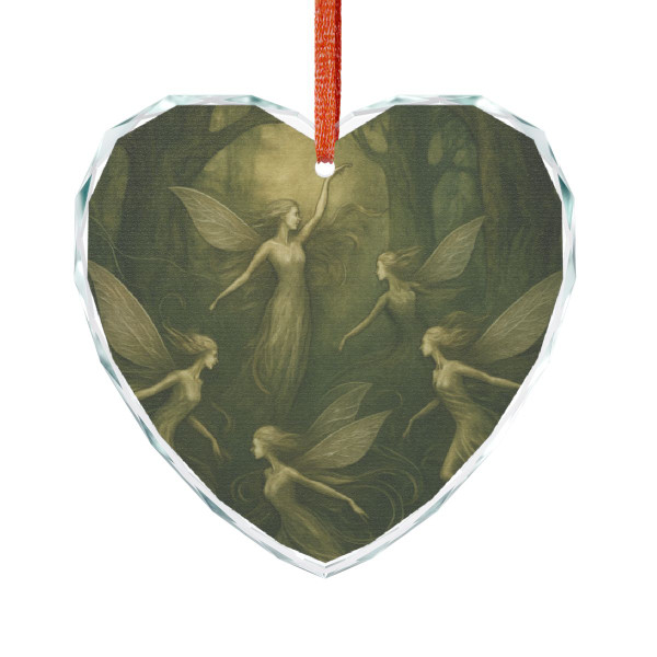 Ethereal Forest Spirits - Crystal Glass Ornament