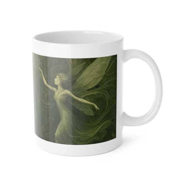 Ethereal Forest Spirits - White Ceramic Mug, 11oz