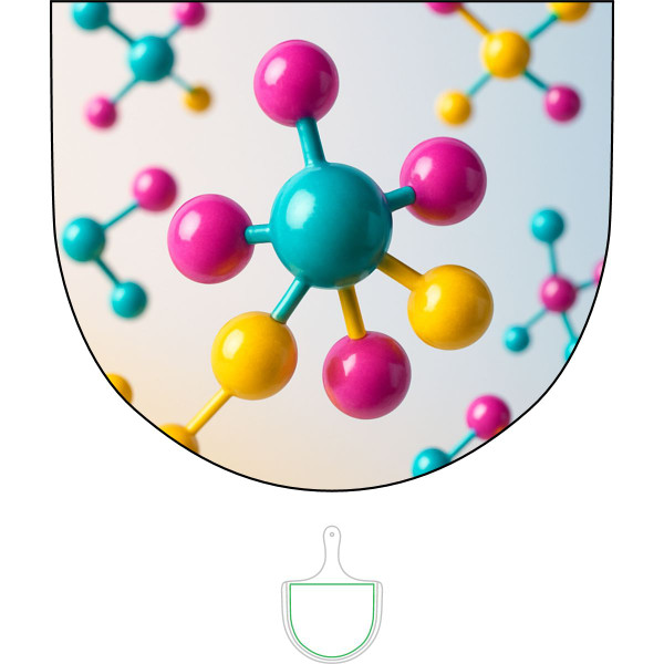 Molecular Harmony - Bamboo Pizza Board (Engraving)