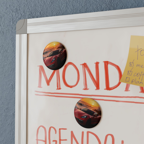 Speed and Elegance - Button Magnet, Round (1 & 10 pcs)