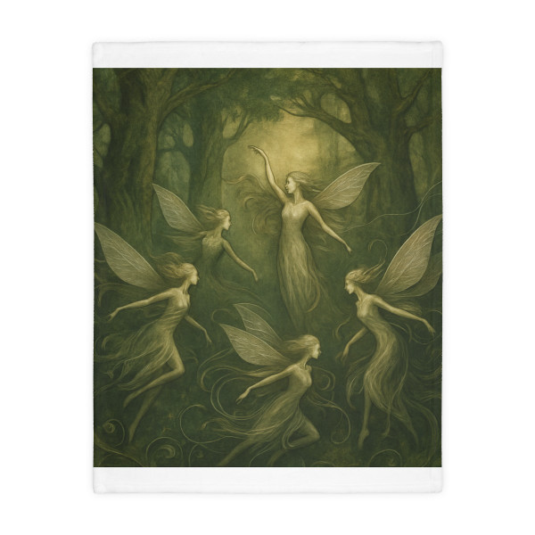 Ethereal Forest Spirits - Velveteen Microfiber Blanket (Two-sided print)