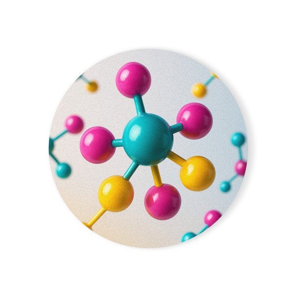 Molecular Harmony - Cork Back Coaster