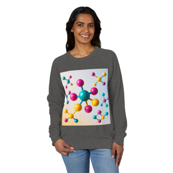 Molecular Harmony - Unisex French Terry Raglan Crewneck