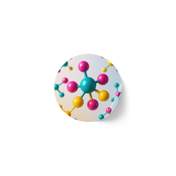 Molecular Harmony - Round Sticker Label Rolls