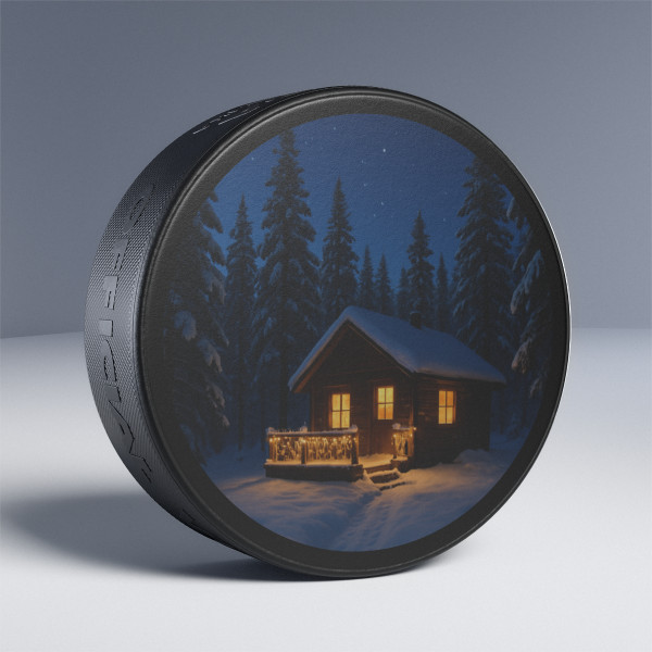 Joyful Winter Wonderland - Hockey Puck