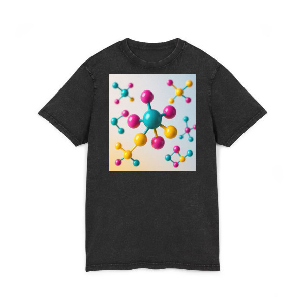 Molecular Harmony - Acid Washed Round Neck Tee