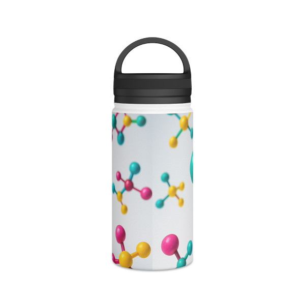 Molecular Harmony - Stainless Steel Water Bottle, Handle Lid